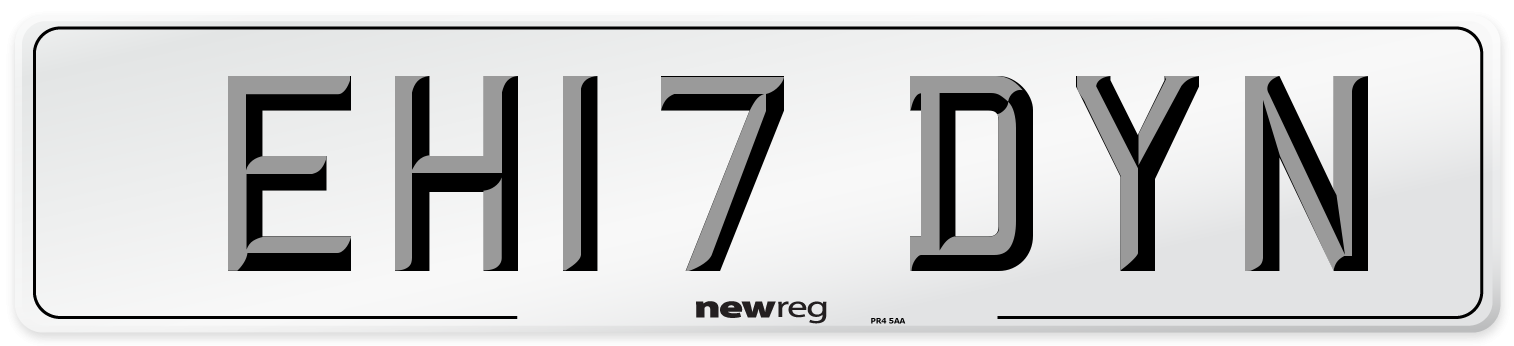 EH17 DYN Number Plate from New Reg